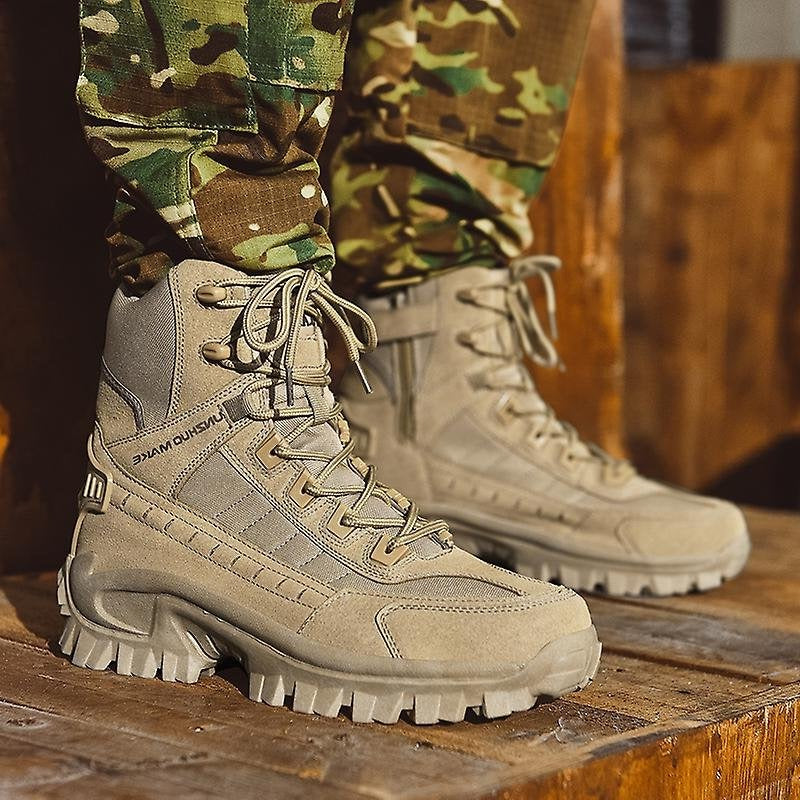 Winter Tactical Boots with Slip Resistant Sole and Moisture Wicking Lining