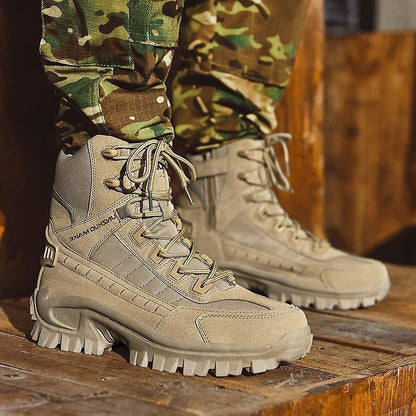 Winter Tactical Boots with Slip Resistant Sole and Moisture Wicking Lining
