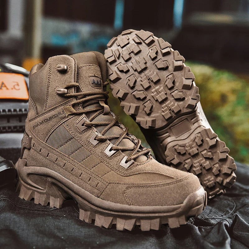 Winter Tactical Boots with Slip Resistant Sole and Moisture Wicking Lining