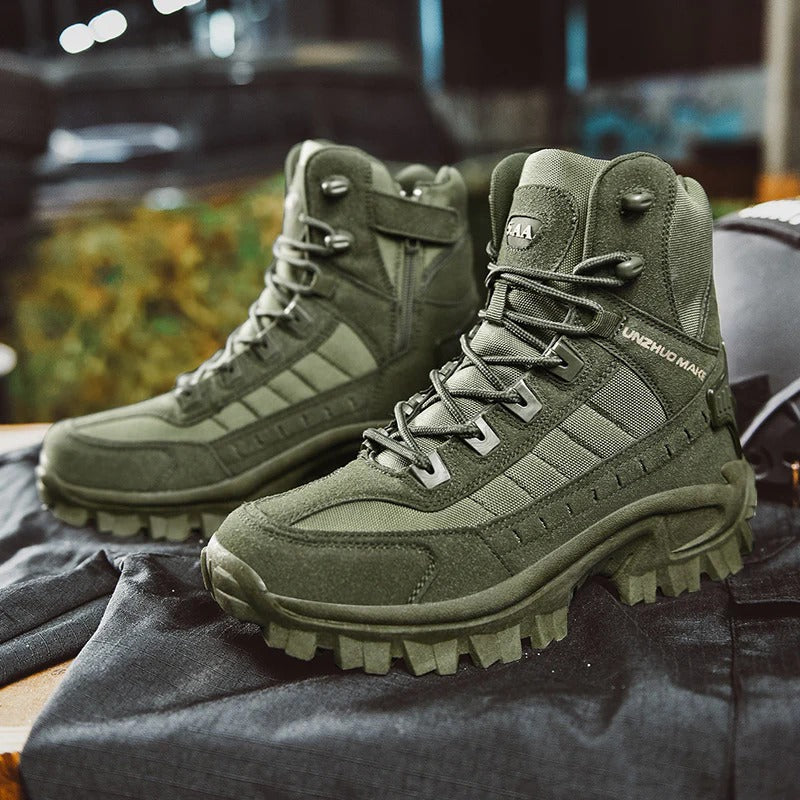Winter Tactical Boots with Slip Resistant Sole and Moisture Wicking Lining