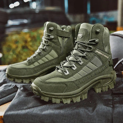 Winter Tactical Boots with Slip Resistant Sole and Moisture Wicking Lining