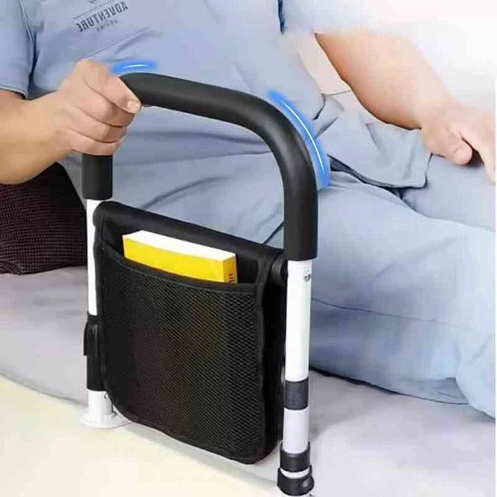 Bedside Handle Frame with Padded Grip and Adjustable Anchor Straps for Standard Mattresses