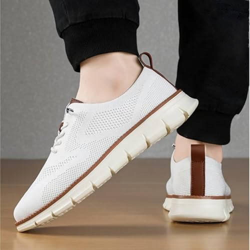 Knit Slip On Shoes with Wide Toe Box and Cushioned Footbed, Breathable Moisture Wicking