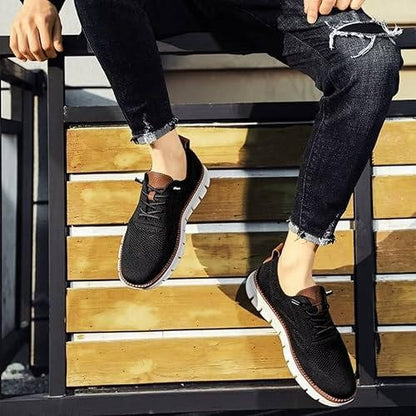 Knit Slip On Shoes with Wide Toe Box and Cushioned Footbed, Breathable Moisture Wicking