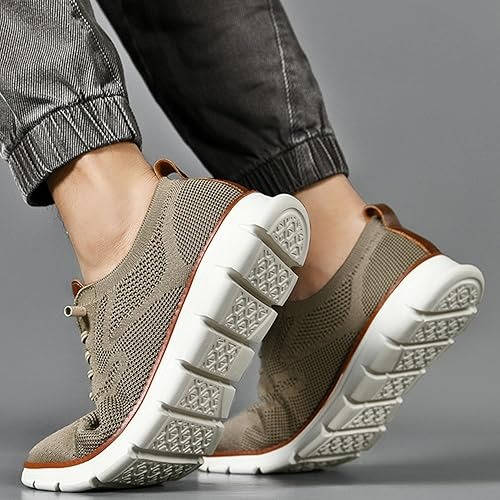 Knit Slip On Shoes with Wide Toe Box and Cushioned Footbed, Breathable Moisture Wicking