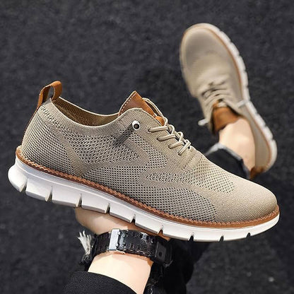 Knit Slip On Shoes with Wide Toe Box and Cushioned Footbed, Breathable Moisture Wicking