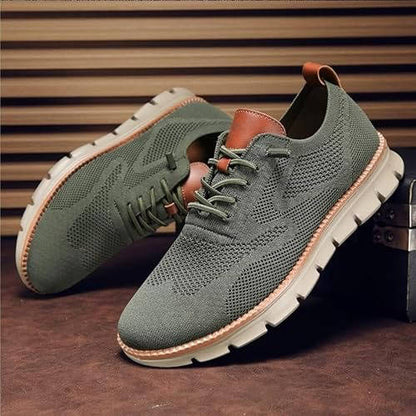 Knit Slip On Shoes with Wide Toe Box and Cushioned Footbed, Breathable Moisture Wicking