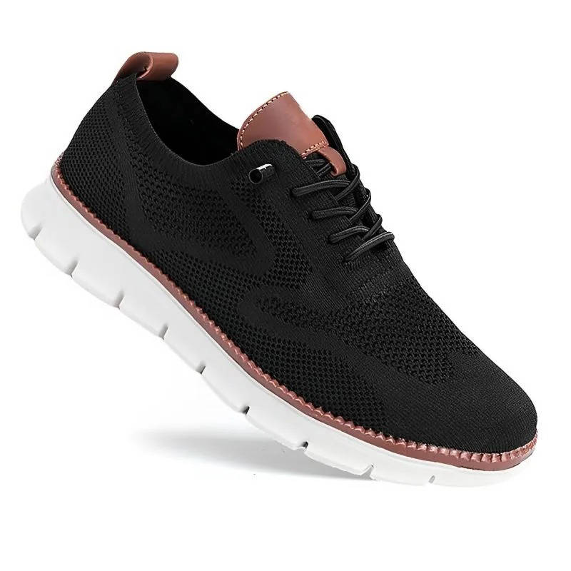 Knit Slip On Shoes with Wide Toe Box and Cushioned Footbed, Breathable Moisture Wicking