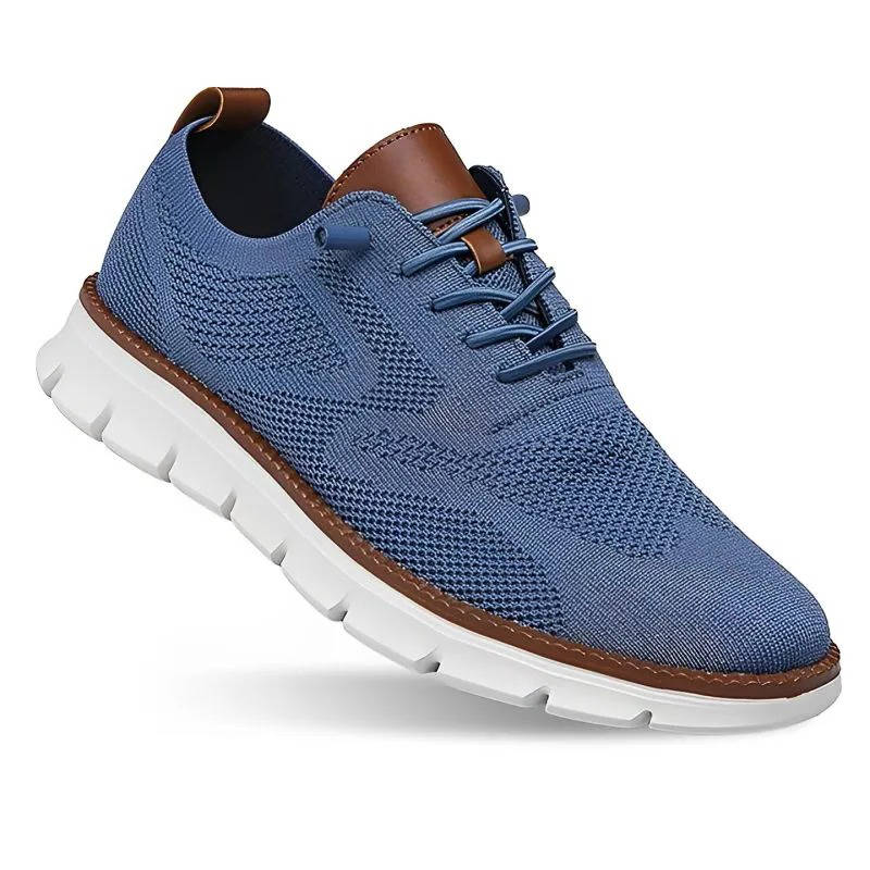 Knit Slip On Shoes with Wide Toe Box and Cushioned Footbed, Breathable Moisture Wicking