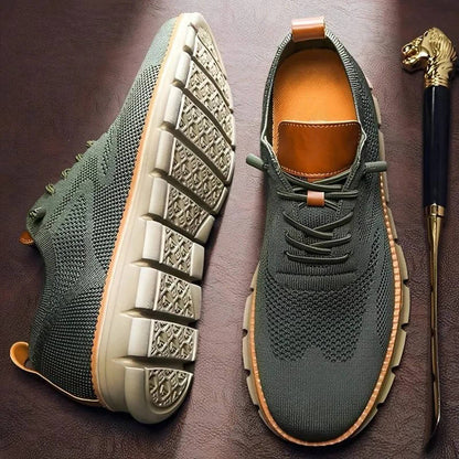 Knit Slip On Shoes with Wide Toe Box and Cushioned Footbed, Breathable Moisture Wicking