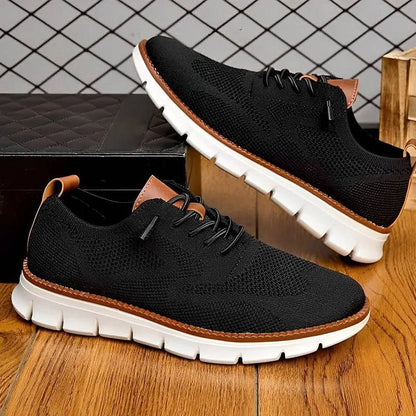 Knit Slip On Shoes with Wide Toe Box and Cushioned Footbed, Breathable Moisture Wicking