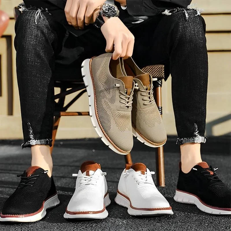 Knit Slip On Shoes with Wide Toe Box and Cushioned Footbed, Breathable Moisture Wicking