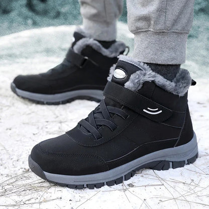 Women's Ankle High Snow Boots with Grip Tread and Plush Lining