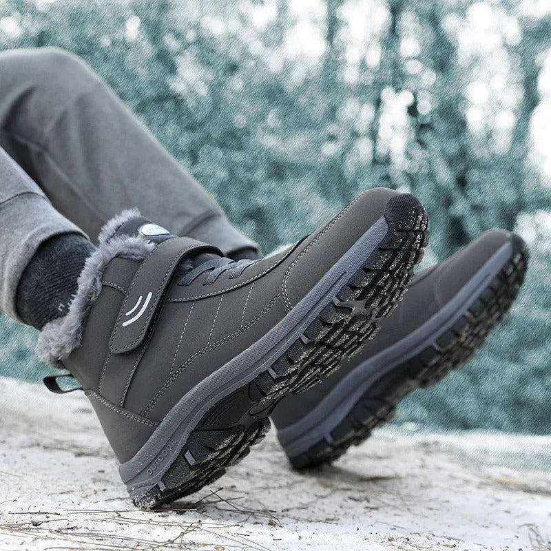 Women's Ankle High Snow Boots with Grip Tread and Plush Lining