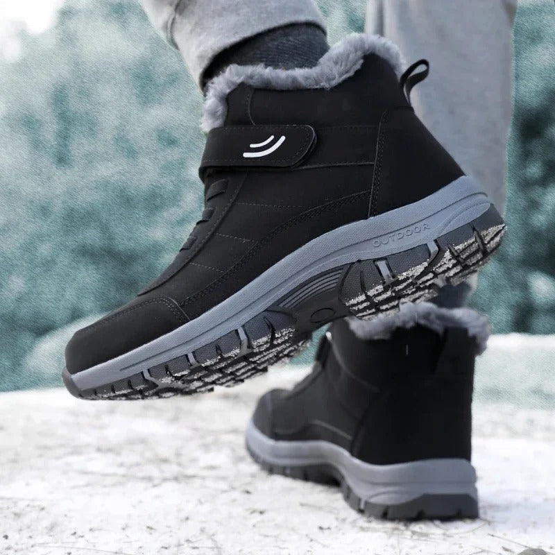 Women's Ankle High Snow Boots with Grip Tread and Plush Lining