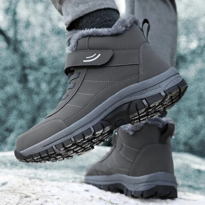Women's Ankle High Snow Boots with Grip Tread and Plush Lining