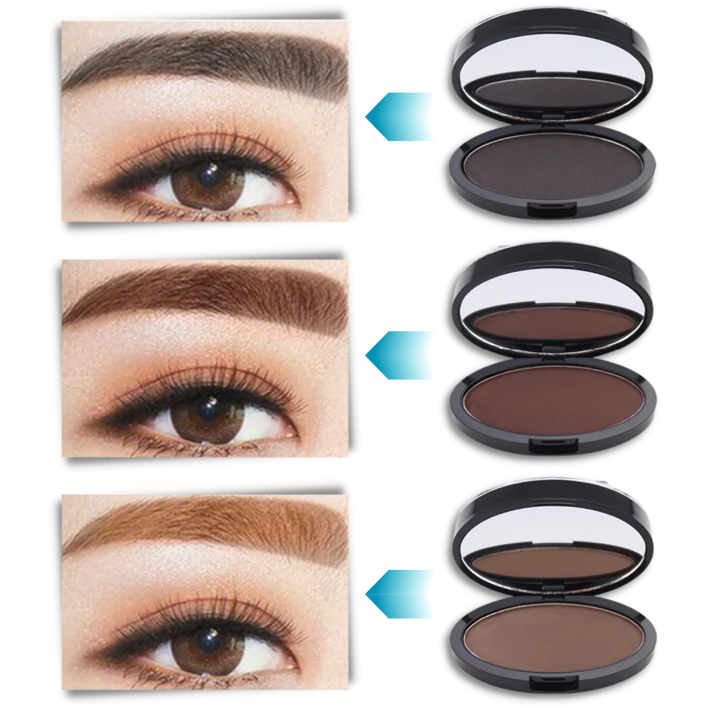 Eyebrow Stamp Kit with Right and Left Stamps and Application Sponge, 3 Shades