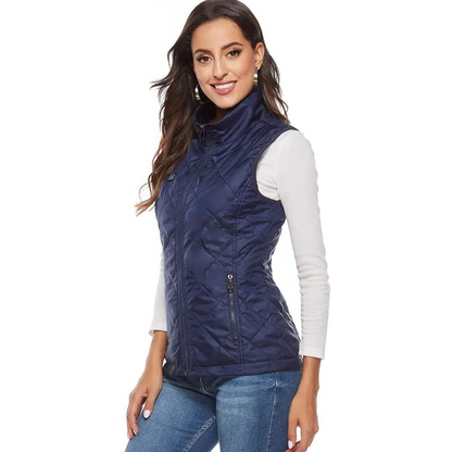 Women's Heated Gilet with Nine Zone Heat Distribution and Power Bank Compatibility, 10 Hour Runtime