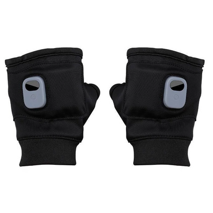 Heated Fingerless Gloves with 1800 mAh Battery, Three Heat Levels and Charging Cable in Pink or Black