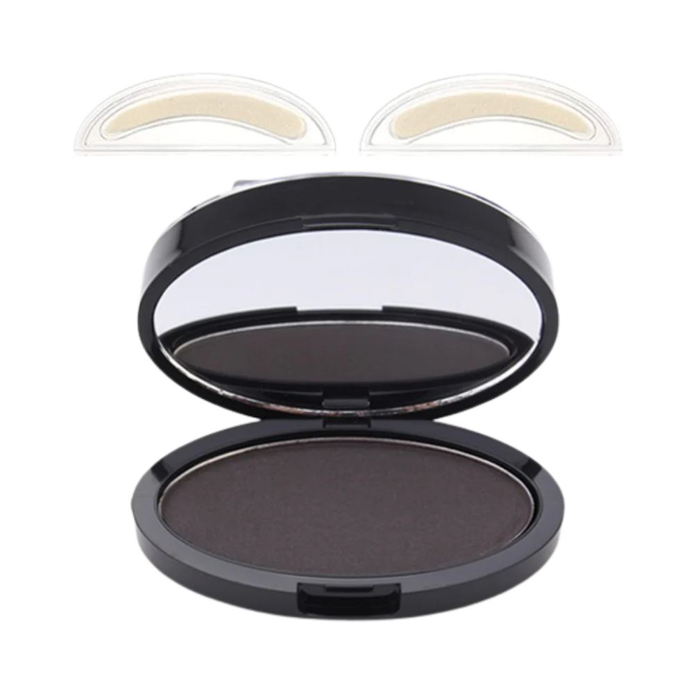 Eyebrow Stamp Kit with Right and Left Stamps and Application Sponge, 3 Shades