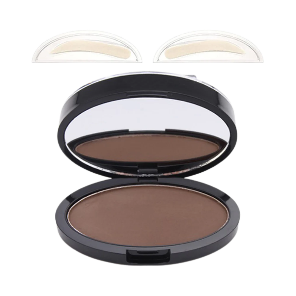 Eyebrow Stamp Kit with Right and Left Stamps and Application Sponge, 3 Shades