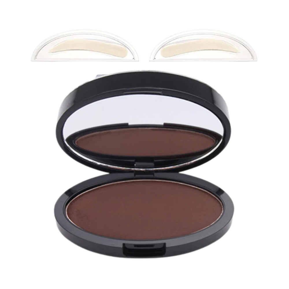 Eyebrow Stamp Kit with Right and Left Stamps and Application Sponge, 3 Shades