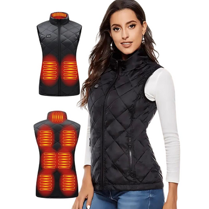 Women's Heated Gilet with Nine Zone Heat Distribution and Power Bank Compatibility, 10 Hour Runtime