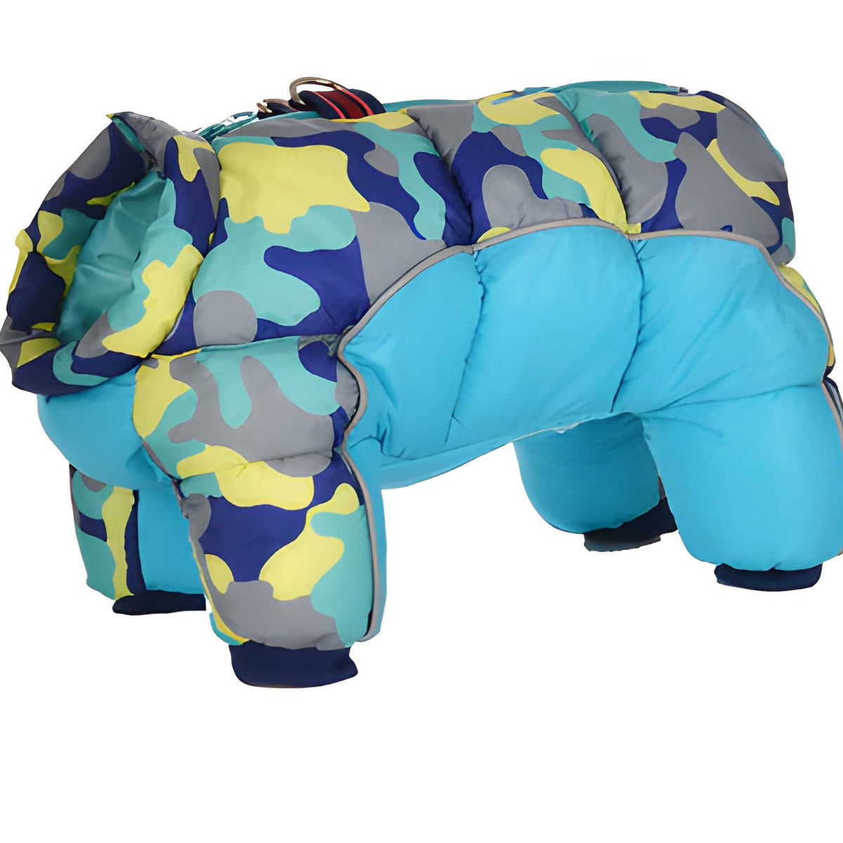 Insulated Dog Parka with Back Zipper and Reflective Strip, Water Resistant