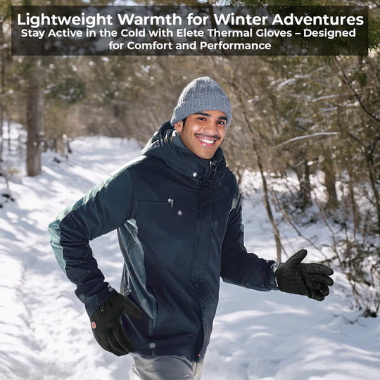 Windproof Thermal Winter Gloves with Three Touchscreen Fingers and Wrist Straps for Cycling