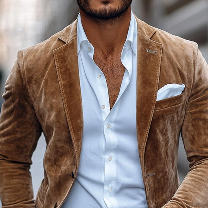 Brooks Suede Slim Blazer