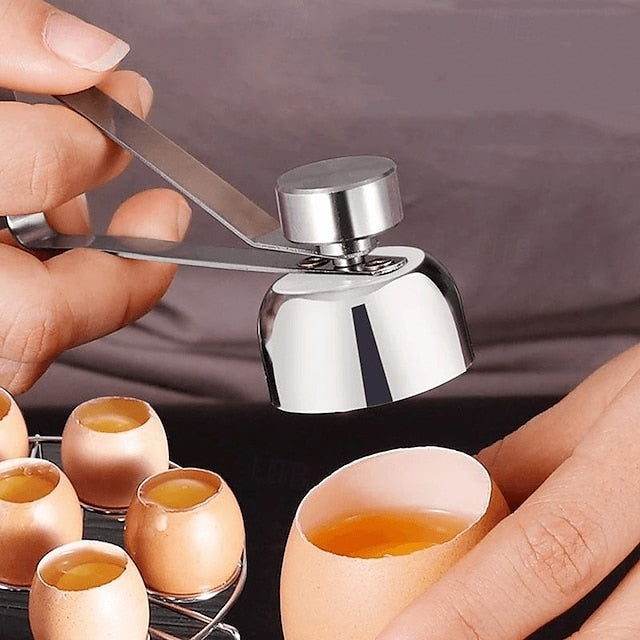 Stainless Steel Eggshell Cutter for Soft Boiled and Century Eggs