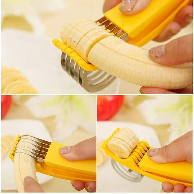 Stainless Steel Manual Slicer for Bananas, Sausages and Vegetables