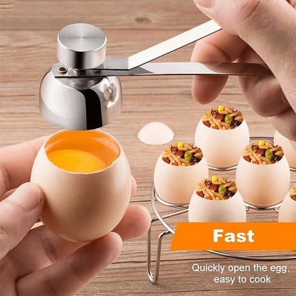 Stainless Steel Eggshell Cutter for Soft Boiled and Century Eggs