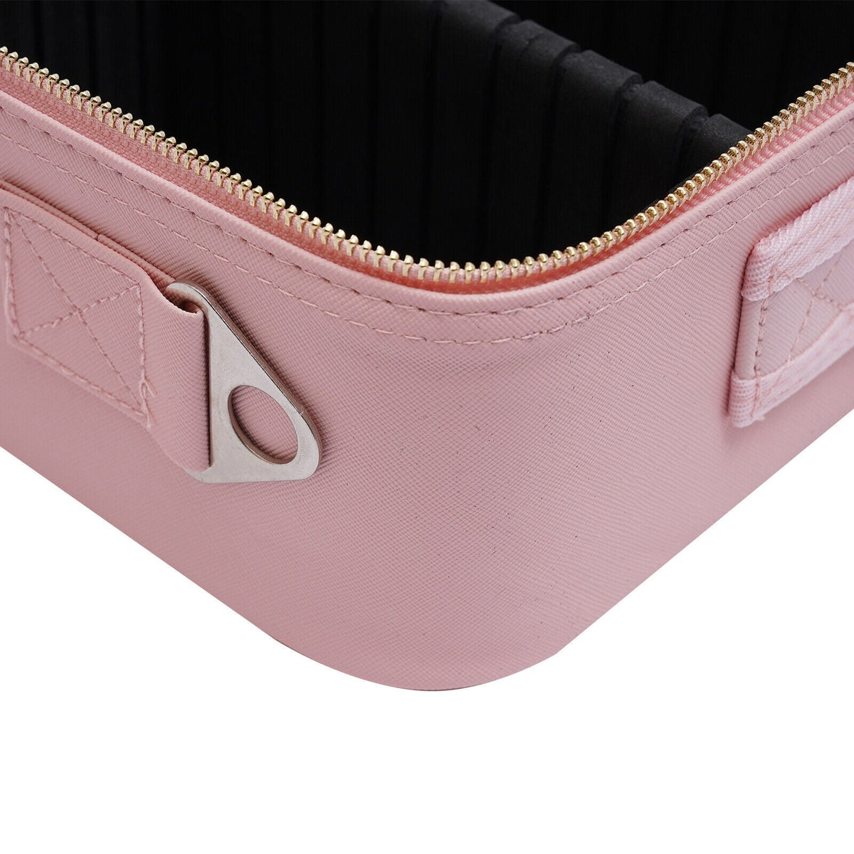Makeup Storage Case with LED Mirror and Multiple Compartments