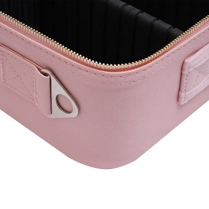 Makeup Storage Case with LED Mirror and Multiple Compartments