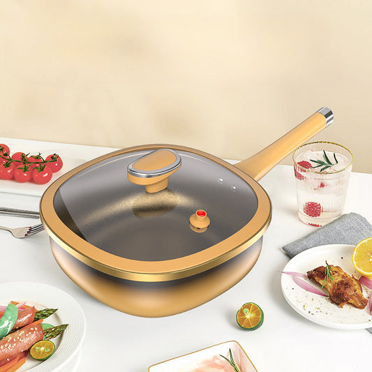 Titanium Ceramic Nonstick Pot with Glass Lid and Steam Vent