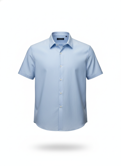 Men's Blue Short Sleeves Shirt