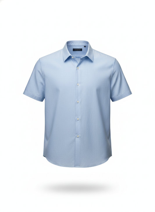 Men's Blue Short Sleeves Shirt