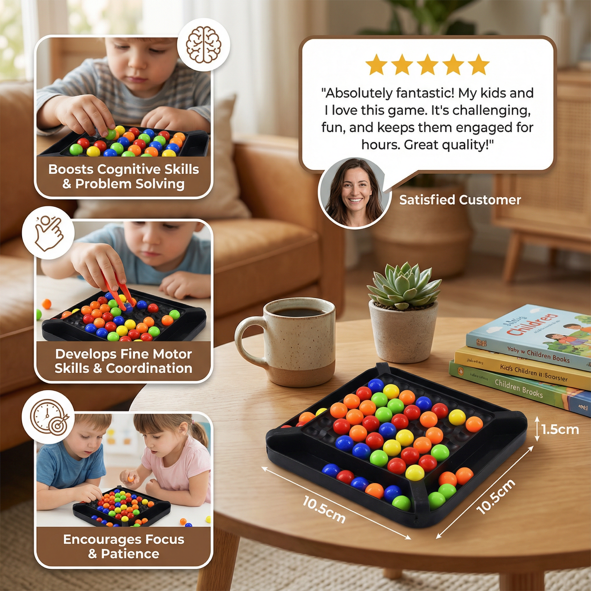 Color Matching Puzzle with Marble Logic and Adjustable Difficulty Levels
