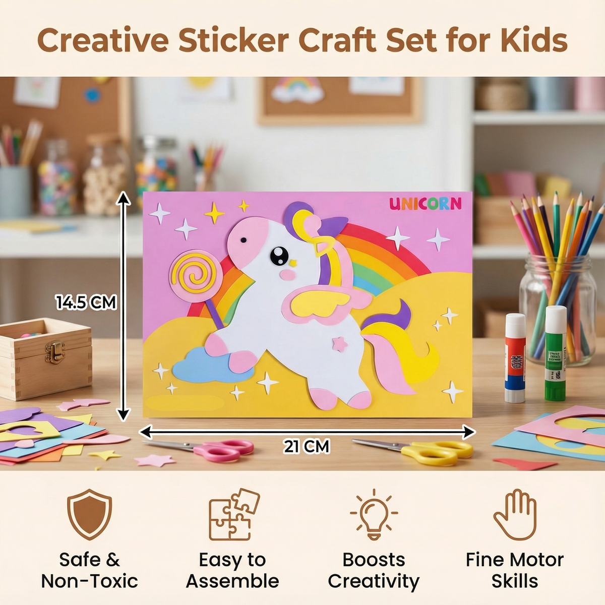 Sticker Placement Activity Set with Animal and Vehicle Picture Boards