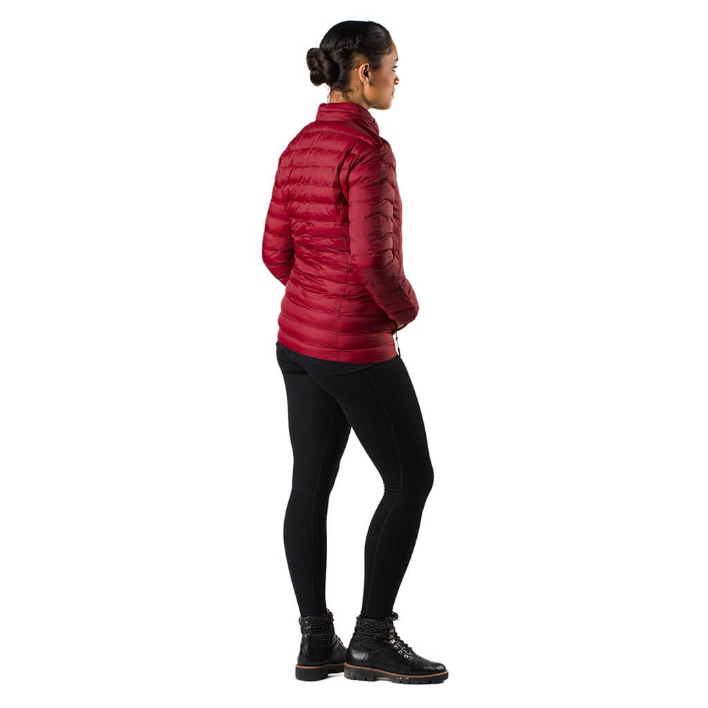 Womens Rechargeable Heated Puffer Coat with Three Heat Zones and Elastic Cuffs for Winter
