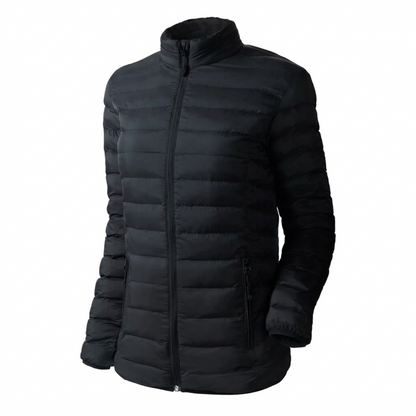 Heated Puffer Jacket for Women with Three Heat Zones and Rechargeable Battery