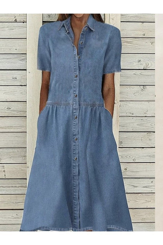 Lyra Denim Midi Dress