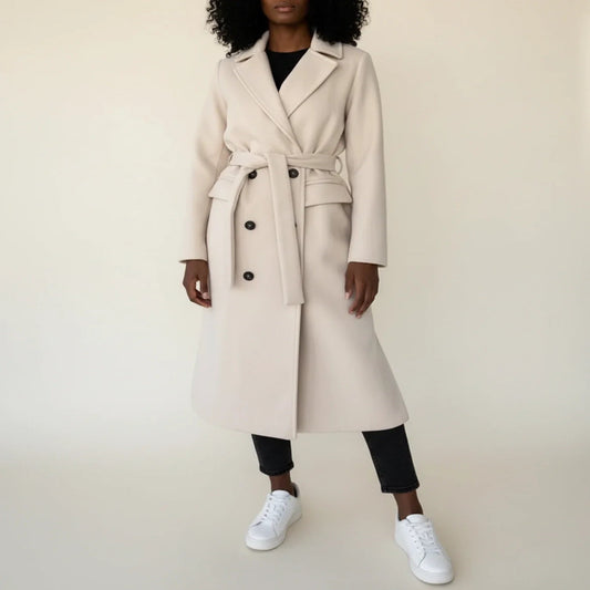 Elena Belted Midi Overcoat