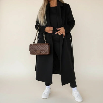Elena Belted Midi Overcoat