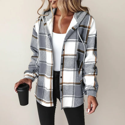 Ember Hooded Plaid Jacket