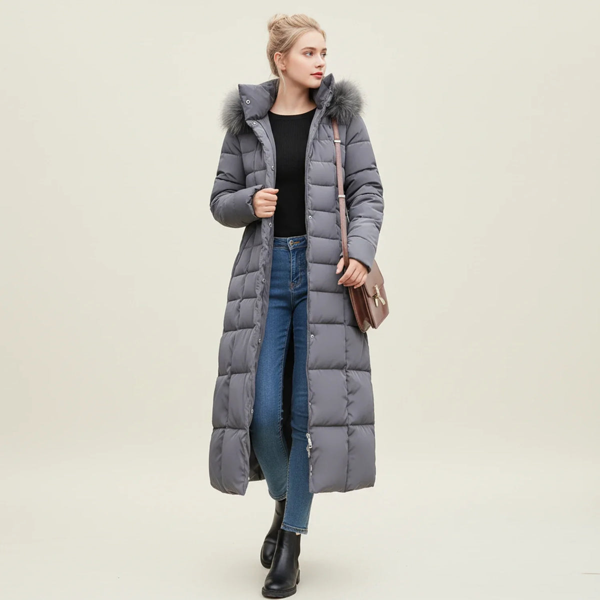 Elara Belted Puffer Coat