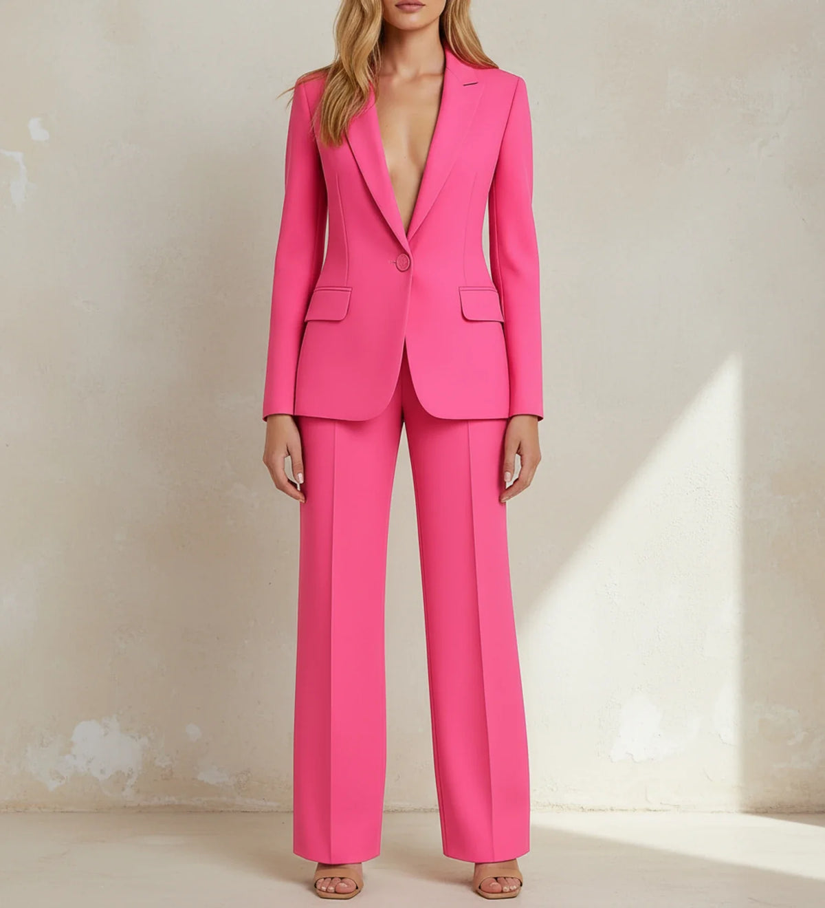 Modern Wide Leg Suit